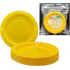 Plastic Lunch Plate 25 Pack - Yellow