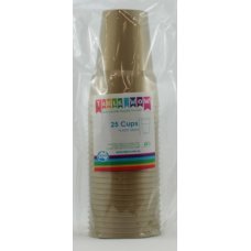 Plastic Cups 20 Pack - Gold