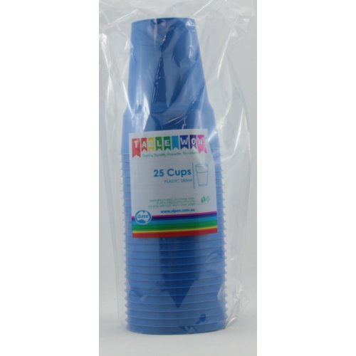 Plastic Cups 20 Pack - Royal Blue