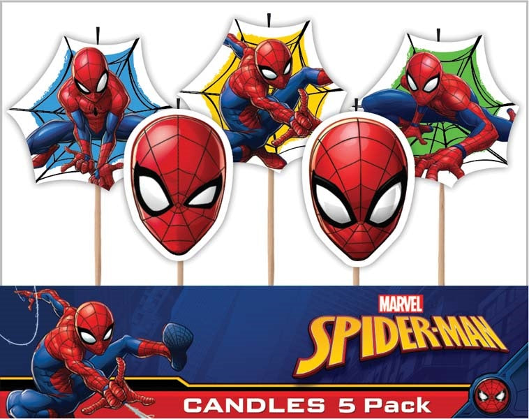 Spiderman Candles 5 Pack