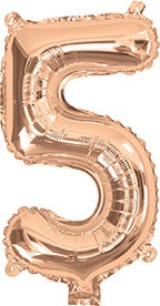 16" Rose Gold Foil Balloon Number 5