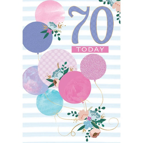 70 Today Birthday Card