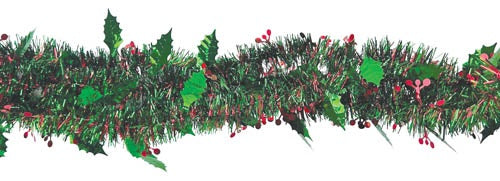 Green/Red Christmas Tinsel 3 Metres