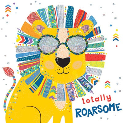 Totally Roarsome Lion Birthday Card