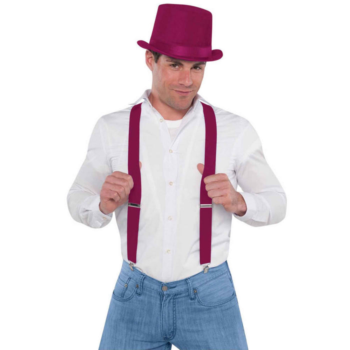 Burgundy Suspenders