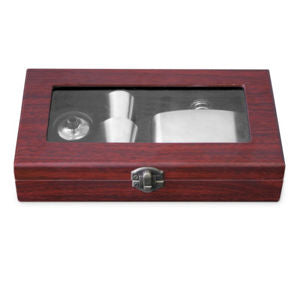 Hip Flask In Box 'Plain' Gift Set