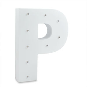 LED Alpha Light White Letter P