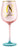 18th Pink Fluted Wine Glass With Gold Writting 400ml