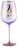 21st Purple Fluted Wine Glass With Gold Writting 400ml