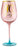 40th Pink Fluted Wine Glass With Gold Writting 400ml