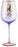 50th Purple Fluted Wine Glass With Gold Writting 400ml