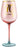 70th Pink Fluted Wine Glass With Gold Writting 400ml