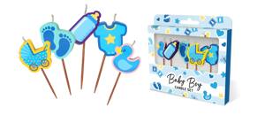 Baby Boy Candles 5 Pack