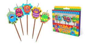 Monsters Candles 5 Pack