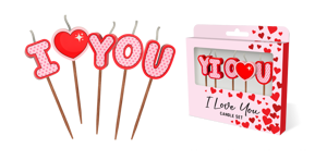 I Love You Candles 5 Pack