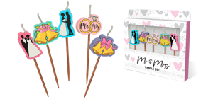 Mr & Mrs Candles 5 Pack