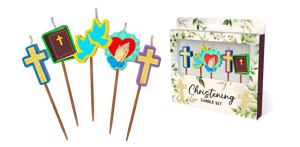 Christening Candles 5 Pack