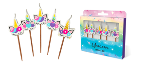 Unicorn Candles 5 Pack