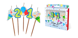 Age 21 Candles 5 Pack