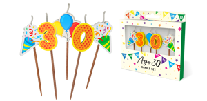 Age 30 Candles 5 Pack