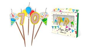 Age 70 Candles 5 Pack