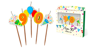 Age 90 Candles 5 Pack