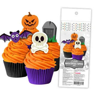 Halloween Edible Wafer Cupcake Toppers 16 Piece Pack