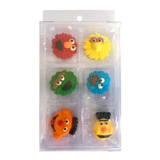 6 Piece Pack Sesame Street Sugar Decorations Set