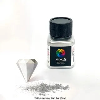 Vivid Silver Edible Metallic Dust 10 Grams