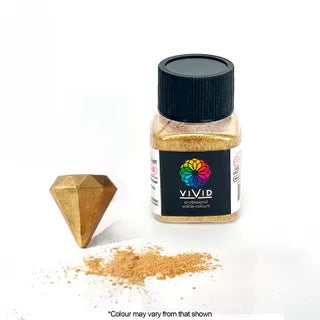 Vivid Warm Shimmer Gold Edible Metallic Dust 10 Grams