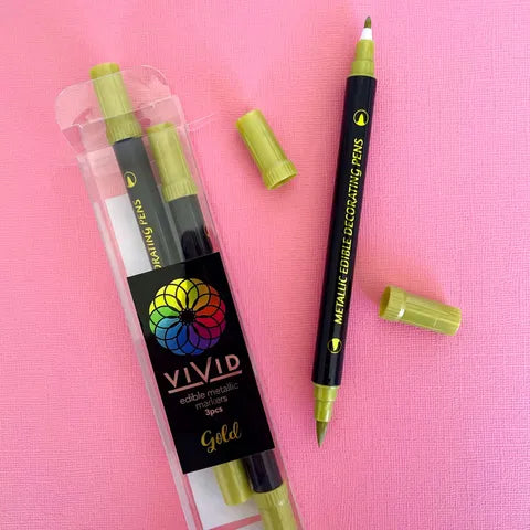 ViVid Edible Metallic Markers 3 pack