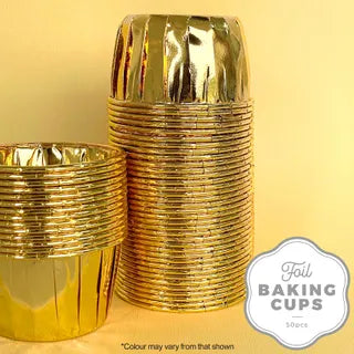 Cake Craft Gold Round Foil Baking Cup 50 Pack