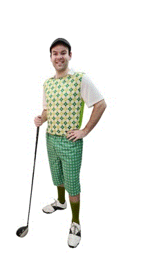 Green Golf Pro Adult Costume