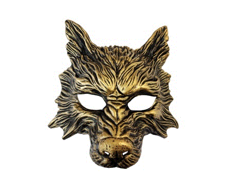 Gold Wolf Mask