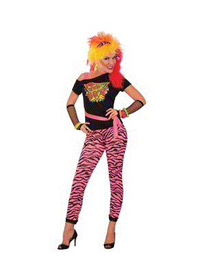 80's Wild Child Adult Costume 10-12