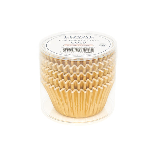 Loyal Gold Foil Baking Cups Large  Pack Of 100