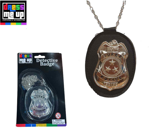 Metal Police Badge On Chain