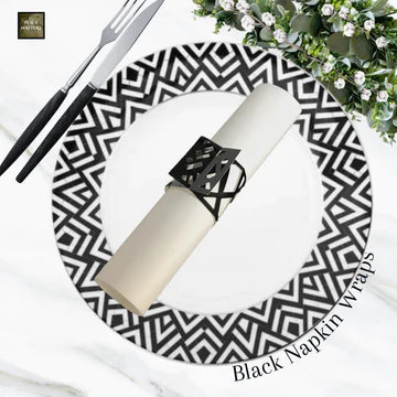 Napkin Wrap Weave Black