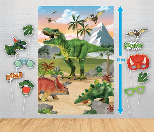 Giant Poster Backdrop With Photo Props Dinosaur