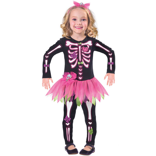 Costume Fancy Bones Skeleton Girls 2-3 Years