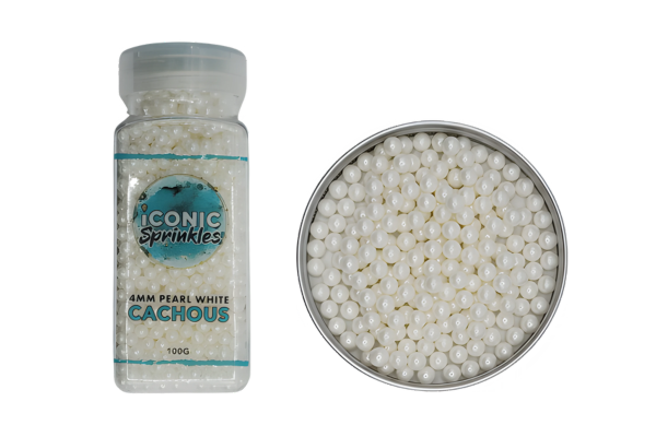 Iconic 4mm Pearl White Cachous 100g