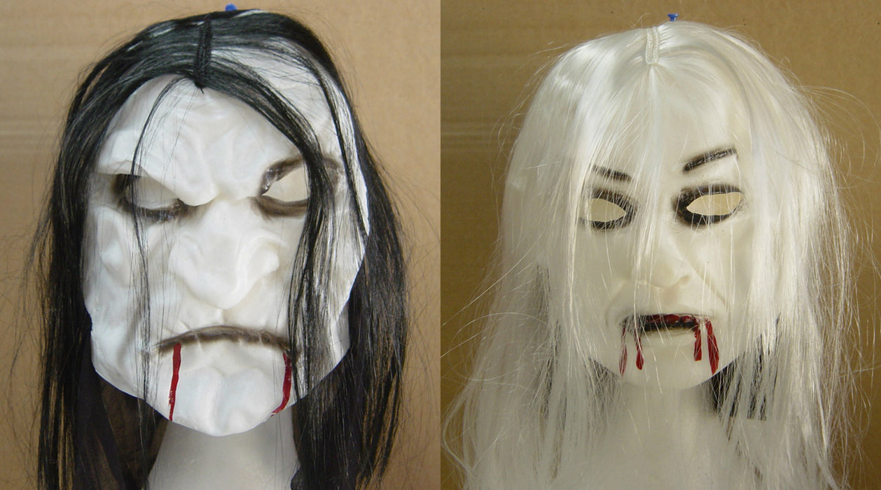 Mask White Face with Wig