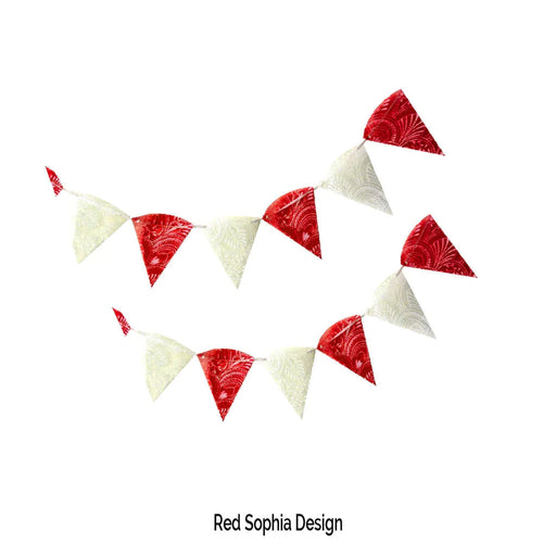 Placematters Hanging Diamond Red & White Bunting Sophia Design