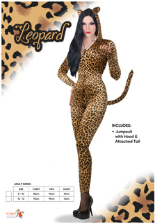 Leopard Print Body Suit Adult 8-10