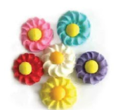 Daisy Swirl Sugar Flowers Assorted Colors