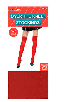 Over The Knee Red Stockings