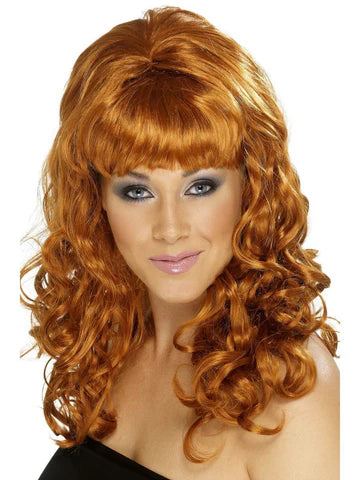 Beehive Beauty Wig, Auburn, with Curls