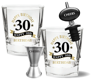 30th Spirit Glass 4 Piece Gift Set