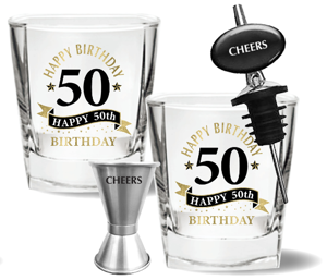 50th Spirit Glass 4 Piece Gift Set