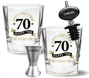 70th Spirit Glass 4 Piece Gift Set